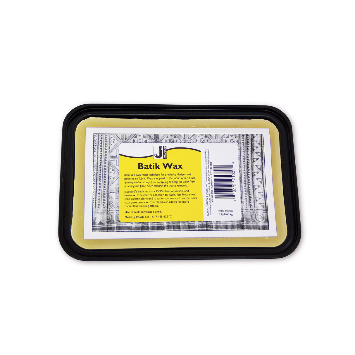 Box of Batik Wax with a label on a white background
