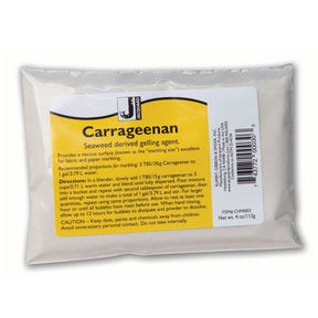 Carrageenan package with yellow label on a white background
