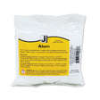 Package of alum with a yellow label on a white background