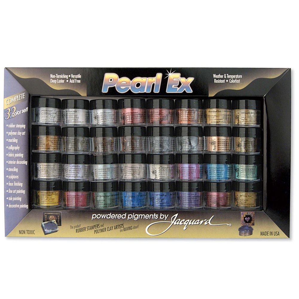 Jacquard Pearl Ex 32 Colour Set (JAC0632) – Complete Metallic & Pearlescent Pigment Collection