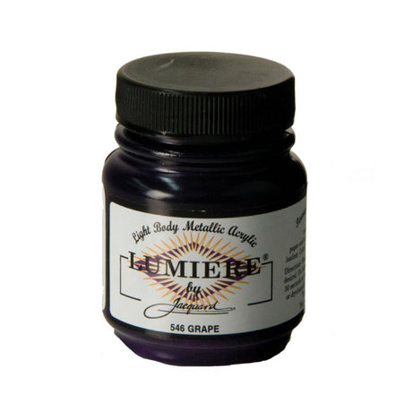 Jacquard Lumiere Metallic Pearlescent Acrylic Paints for Fabric Grape.