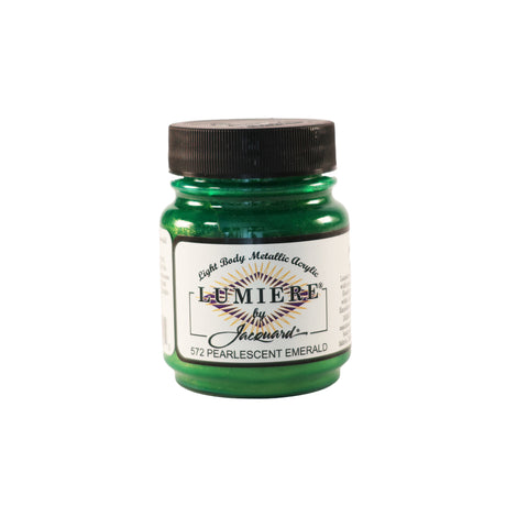 Jacquard Lumiere Metallic Pearlescent Acrylic Paints for Fabric Pearlescent Emerald