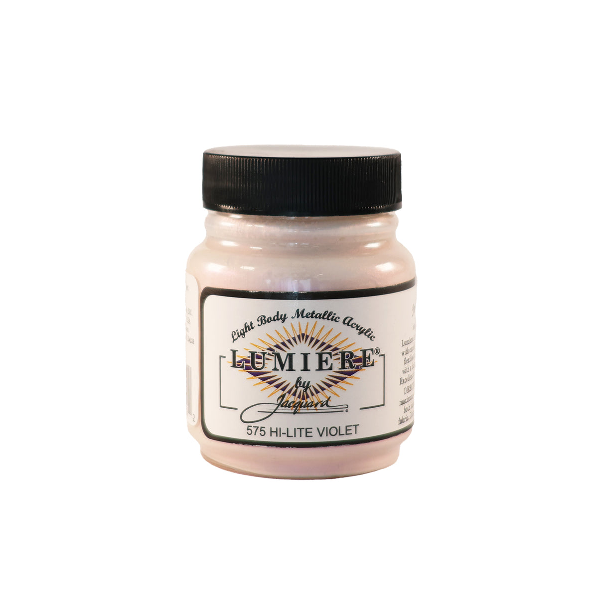 Jacquard Lumiere Metallic Pearlescent Acrylic Paints for Fabric Hi-Lite Violet.