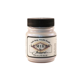 Jacquard Lumiere Metallic Pearlescent Acrylic Paints for Fabric Hi-Lite Blue