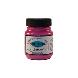 A jar of Jacquard Neo Opaque Fabric Paint  Magenta.