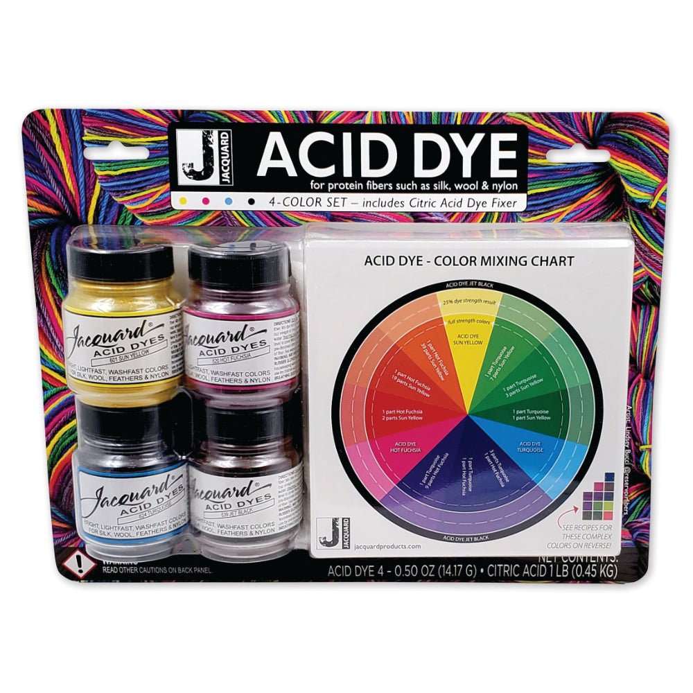Acid Dye 4 Colour Set with Citric Acid