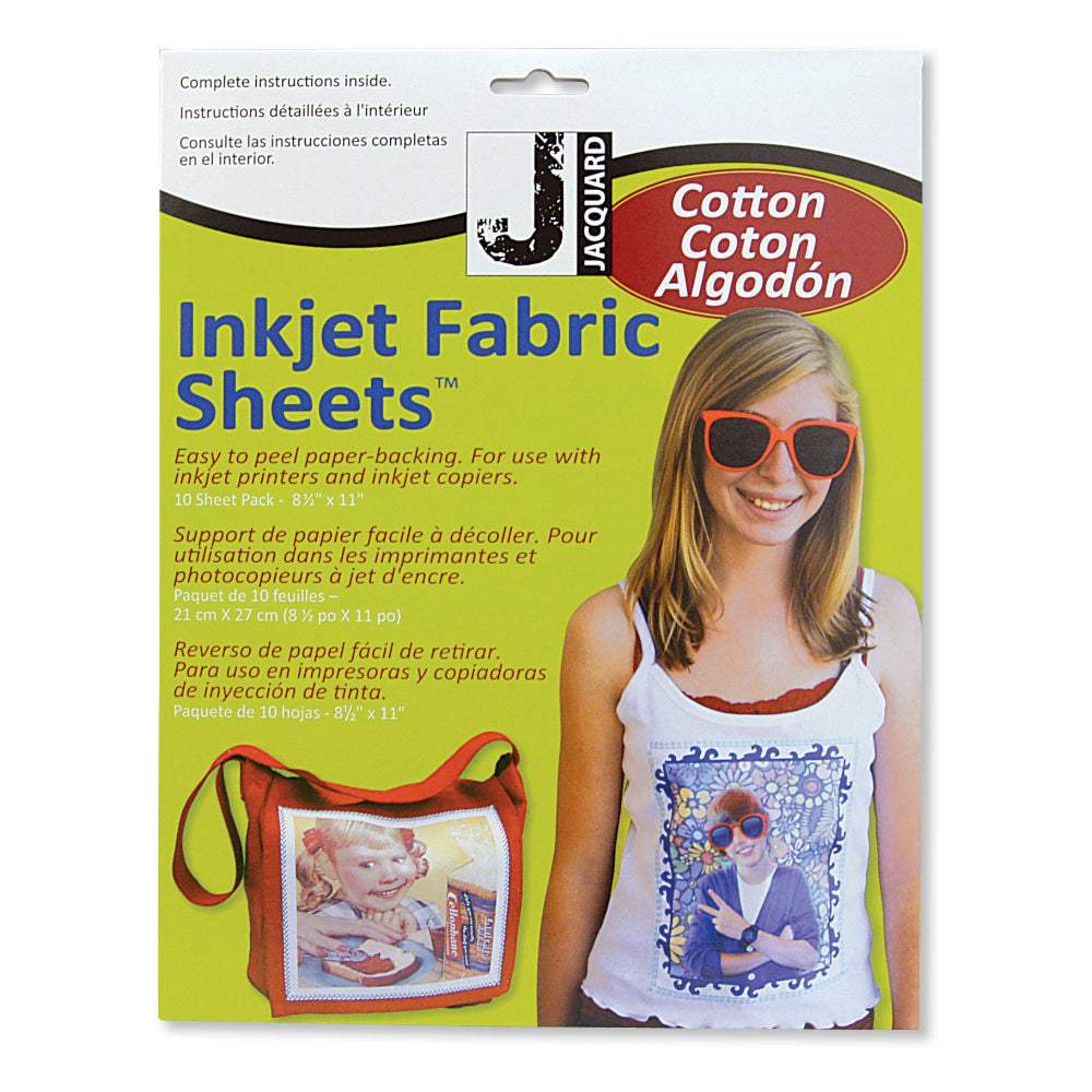 Jacquard Inkjet Printable Cotton Fabric Sheets - 10 Pack (JAC9701)