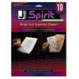 body art tattoo transfer paper pack on a white background