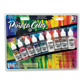 Pirata Color Overtones Alcohol Inks 9-piece set in its original blister card packaging, featuring a vibrant multicolor paint palette with white caps.