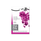 iDye Poly dye berry colour on a white background