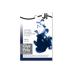iDye Poly dye packet navy colour on a white background