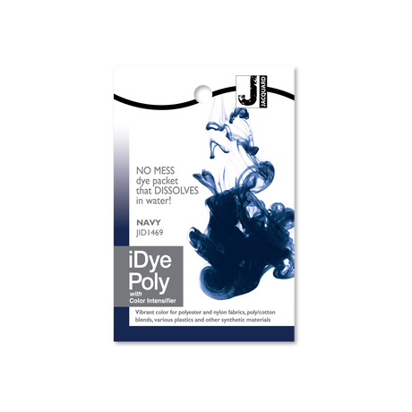 iDye Poly dye packet navy colour on a white background