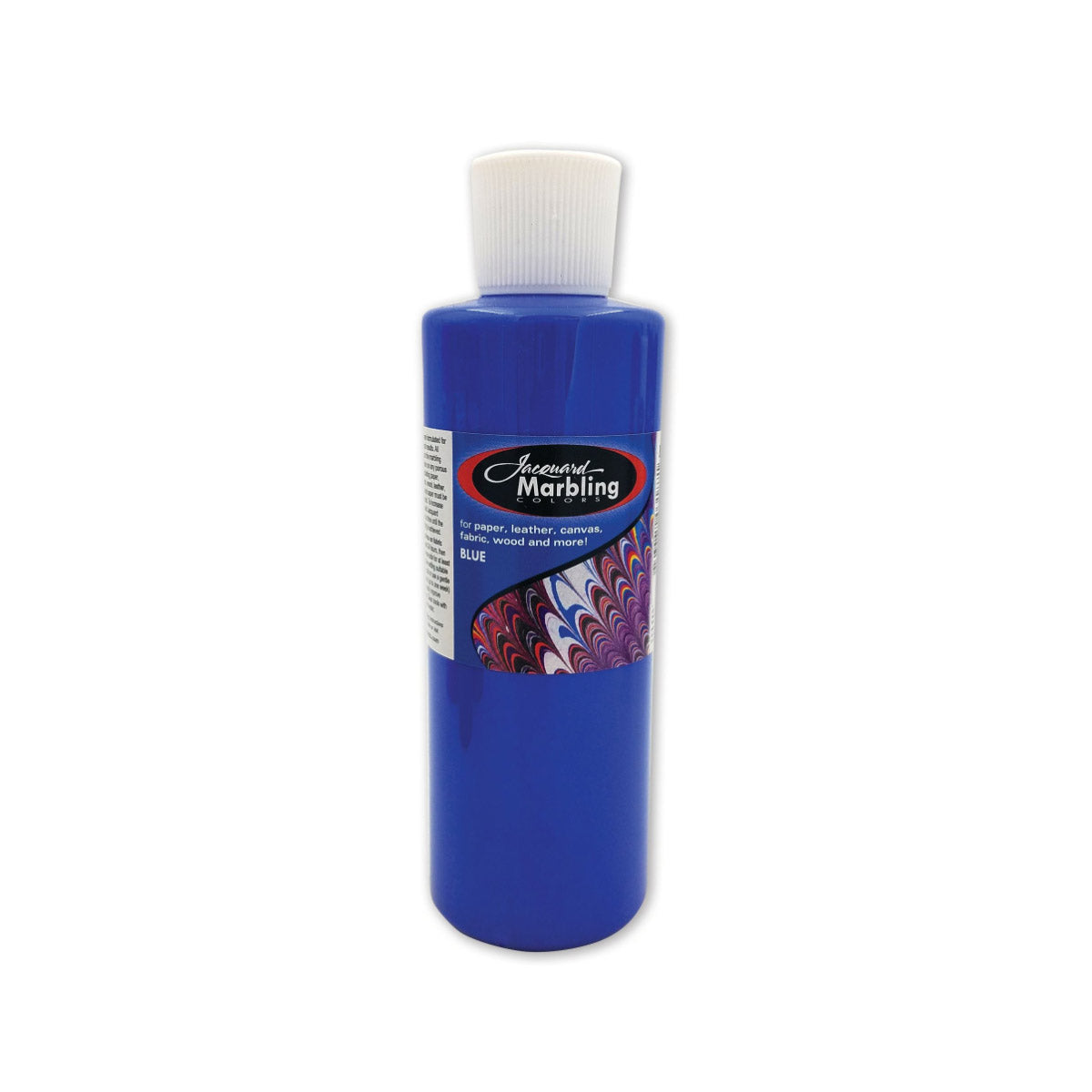 A bottle of Jacquard Marbling Floating Paint Blue.