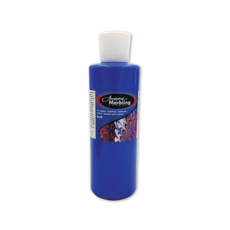 A bottle of Jacquard Marbling Floating Paint Blue.