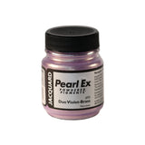 A small container of Jacquard Pearl Ex Powdered Pigments in Due Violet-Brass 693
