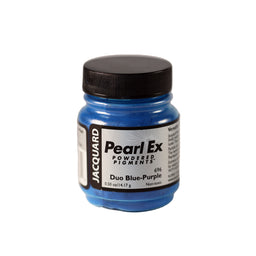 A small container of Jacquard Pearl Ex Powdered Pigments in Do Blue-Purple 696