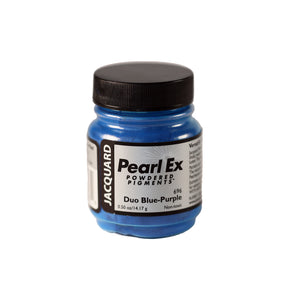 A small container of Jacquard Pearl Ex Powdered Pigments in Do Blue-Purple 696