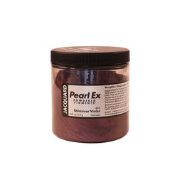 A jar of Jacquard Pearl Ex Mica Powder Pigment 633 Shimmer Violet colour 14 grams