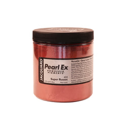 A jar of Jacquard Pearl Ex Mica Powder Pigment 654 Supper Russet 21 grams