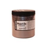 A jar of Jacquard Pearl Ex Mica Powder Pigment 662 Antique Silver 21 grams