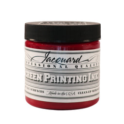 Jar of Jacquard Screen Printing Ink Magenta colour.
