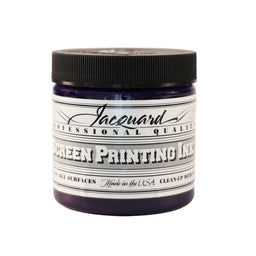 Jar of Jacquard Screen Printing Ink Violet colour.
