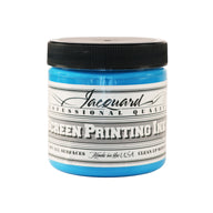 Jar of Jacquard Screen Printing Ink Sky Blue colour.