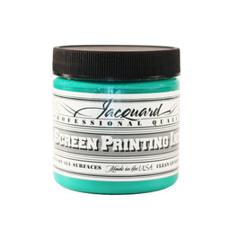 Jar of Jacquard Screen Printing Ink Turquoise colour