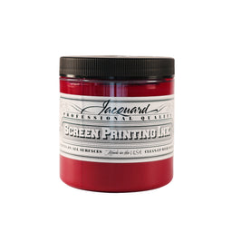 A jar of Jacquard Professional Water Based Screen Printing Ink in Magenta.