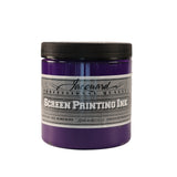 A jar of Jacquard Professional Water Based Screen Printing Ink in Opaque Violet.