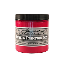 A jar of Jacquard Professional Water Based Screen Printing Ink in Opaque Rubine