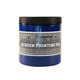 A jar of Jacquard Professional Water Based Screen Printing Ink in Process Cyan.