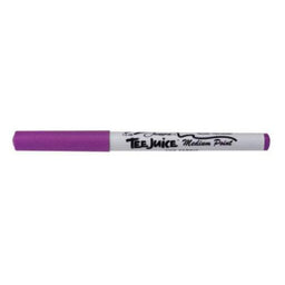 Purple fabric marker with 'Tee Juice' branding on a white background