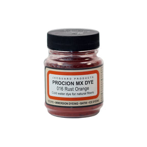 Jacquard Procion MX fabric dye jar in 016 Rust Orange