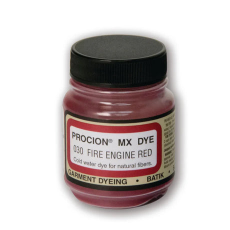 Jacquard Procion MX fabric dye jar in 030 Fire Engine Red.