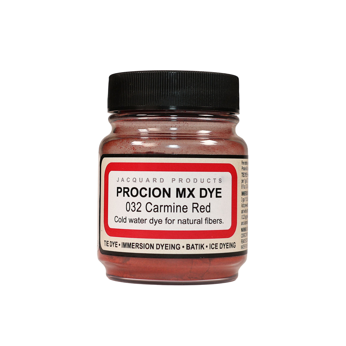 Procion MX Dye jar on a white background