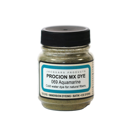 Jacquard Procion MX fabric dye jar in 069 Aquamarine.