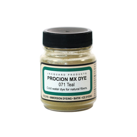 Jacquard Procion MX fabric dye jar in Teal.