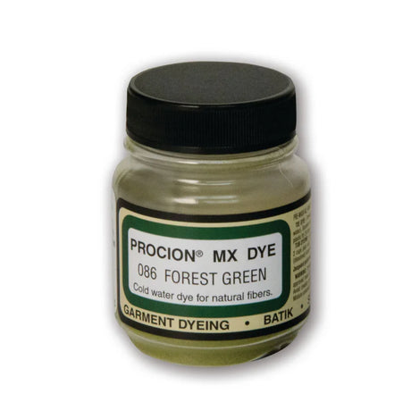 Jacquard Procion MX fabric dye jar in 086 Forest Green.
