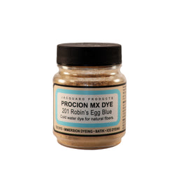 Jacquard Procion MX fabric dye jar in 201 Robin's Egg Blue.