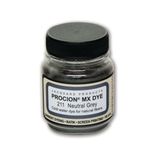 Jar of Procion MX Dye with black lid on a white background