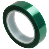 Roll of green release tape on a white background