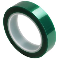Roll of green release tape on a white background