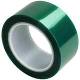 Green roll of 50mm flash tape on a white background