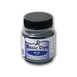 Jar of Jacquard Basic Dye Blue on a white background