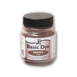 Jar of Jacquard Dye with brown color on a white background