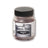 Jar of black basic dye with a black lid on a white background