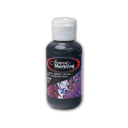 Bottle of Jacquard Marbling Colors black paint on a white background