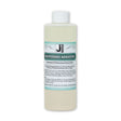Bottle of softening additive with a white label on a white background