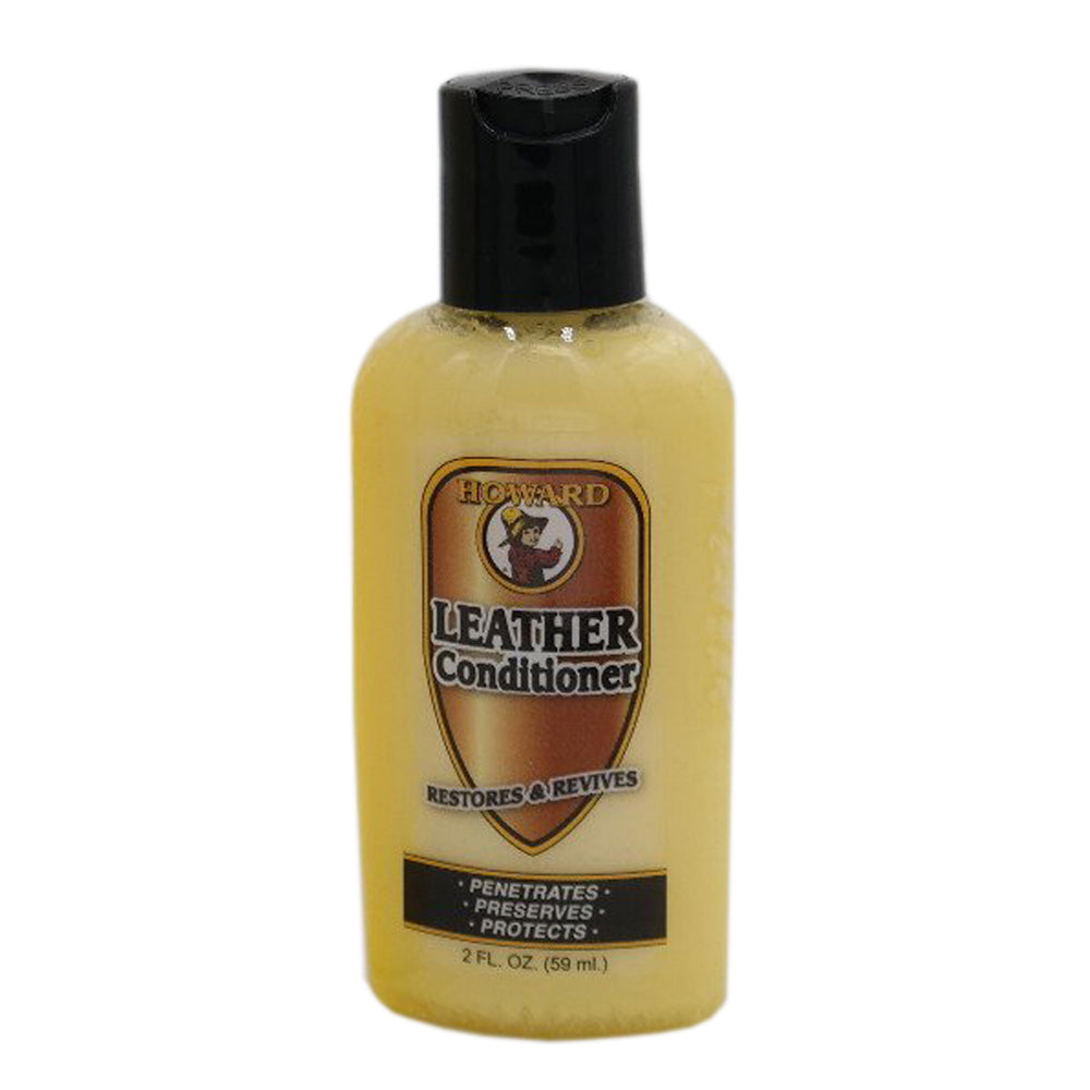 Bottle of Howard Leather Conditioner on a white background